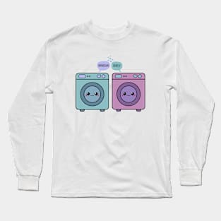 Kawaii Washing Machine Long Sleeve T-Shirt